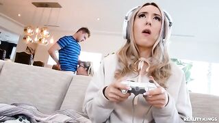 The guy cheated on his girlfriend with a hot nerd in glasses