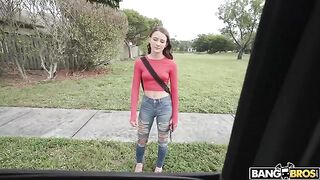 The beautiful model is desperate and will do anything for money