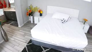 The coach fucks the girl and fills her with his cum