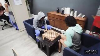 A young girl has sex right in the public place