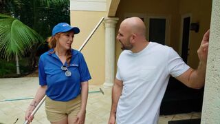 The best pool day with a hot MILF redhead
