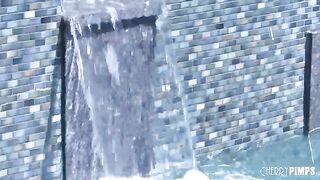 The seductive pool boy fucks with the owner of the house