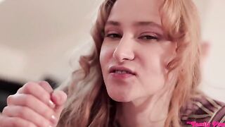 A stepdad is jerking off when his stepdaughter walks in on him