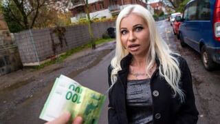 Blonde MILF slut got fucked on the street for two hundred bucks