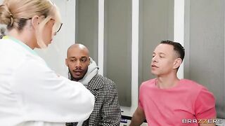 Two girls fucked by a hot doctor and his substitute in a skirt