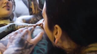 Girl has anal sex with a lesbian using a strapon
