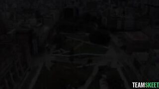 A hot girl is walking with her boyfriend and gets fucked
