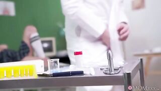 A hot patient helped the doctor with his problems in a steamy encounter