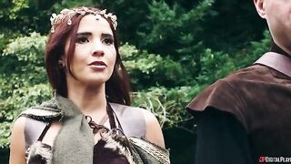 Cute girls are having fun with the victorious Viking in this steamy scene from Babes, known for showcasing the most glamorous models in sensual settings. This channel often features intense, passionate encounters like this one, where a hot blonde is celeb