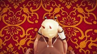 Footjob, anal creampie and facesitting in 3D Power Hentai