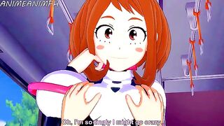 Deku fucks Ochaco in a steamy My Hero Academia hentai scene