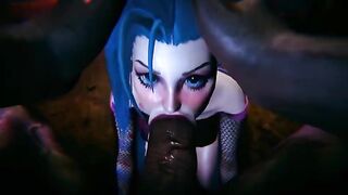 Jinx and Vi get their cunts smashed by a huge black cock