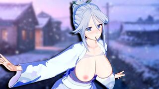 Hentai animation with Shirayuki Tomoe in 3D quality - Hentaigame