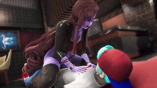 Cheating BF gets punished by the girlfriend's sexy MILF mom in FNF