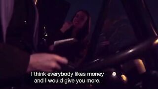 The guy finishes cum in the mouth of a hot slut