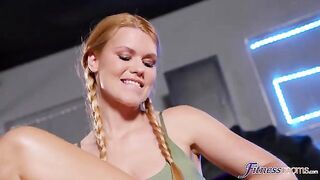 The beautiful lesbian sex at the sports event