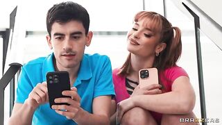 MILF with big ass fucks a young guy with passion