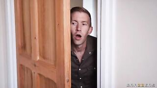 The guy is on full alert, ready for action with a passionate nymph