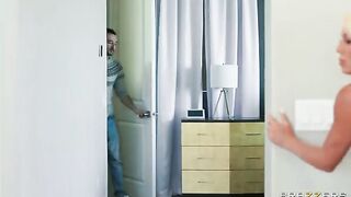 A hot girl washes and caresses herself in the shower