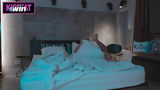 The girl came to her stepbrother's room after a party and got fucked hard