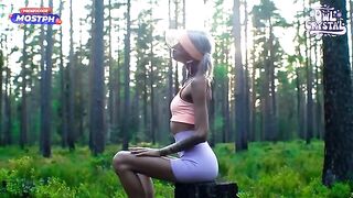 A beautiful girl was sucking her neighbor's cock outdoors