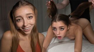 A girl was roughly fucked by her roommate in a steamy encounter