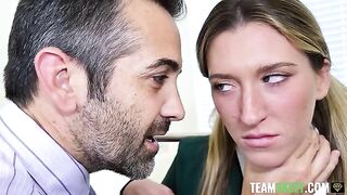 The principal, the teacher, and the student got fucked in an FFM threesome