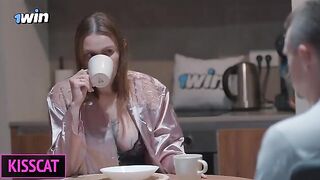 A guy surprises his stepmom with an unexpected intimate encounter