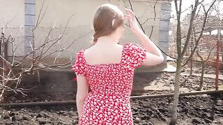 A hot blonde is always sexually attractive, especially in the village