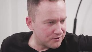 A guy spoiled the reunion of his two girlfriends in a steamy FFM scene