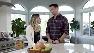 A man fucked a woman hard on the bed