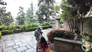 An Iranian girl checks out the historic sites and gets some action