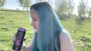 A young girl met her classmate and they got intimate outdoors