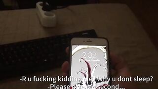 The girl was caressed while her boyfriend was away