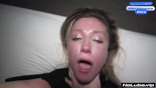 A pretty woman is crying while being fucked hard