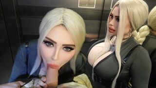 Elevators are made for quick sex sessions