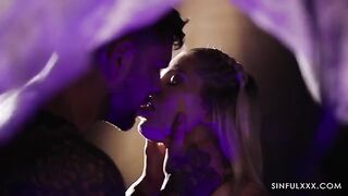 A guy is getting turned on watching his GF getting fucked