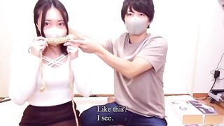 Bounded babe gets fucked by a huge dick