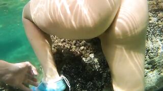 Breathtaking underwater anal sex with a happy ending