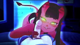 A hot young guy hooked up with a busty horny witch in a steamy encounter