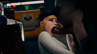 FNAF Security Breach Vanessa sucked and fucked in a office at Freddy Fazbear Mega Pizzaplex