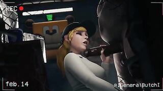 FNAF Security Breach Vanessa sucked and fucked in a office at Freddy Fazbear Mega Pizzaplex