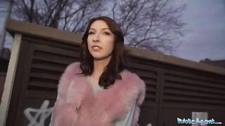 Public agent fucked blonde slut Chanel Kiss in hardcore style for cash