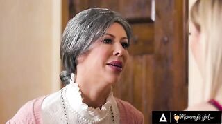 Alexis Fawx, a fake old maid, seduces and fucks her stepdaughter in a taboo roleplay