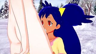Iris, the Pokémon trainer, gets fucked in a passionate hentai scene