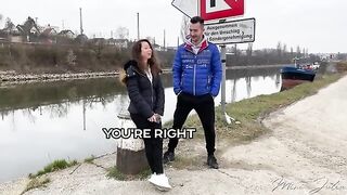 Public doggy style sex with Mini Julia - I was so fucking horny