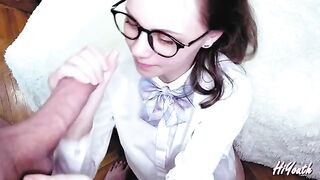 My Russian GF with glasses loves to get her face covered - hiYouth