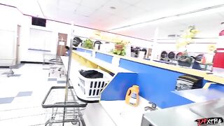 A hot chick is fucking with a white guy in clothes, proving a point