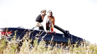 From pleasure, and not so much from arching, with a tongue that brings ecstasy
