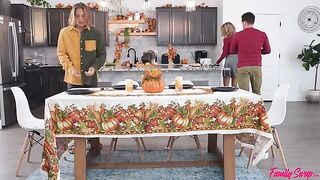 An orgy is not only in the living room, but also in the kitchen